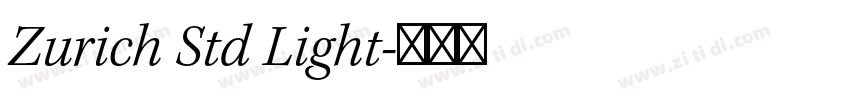 Zurich Std Light字体转换